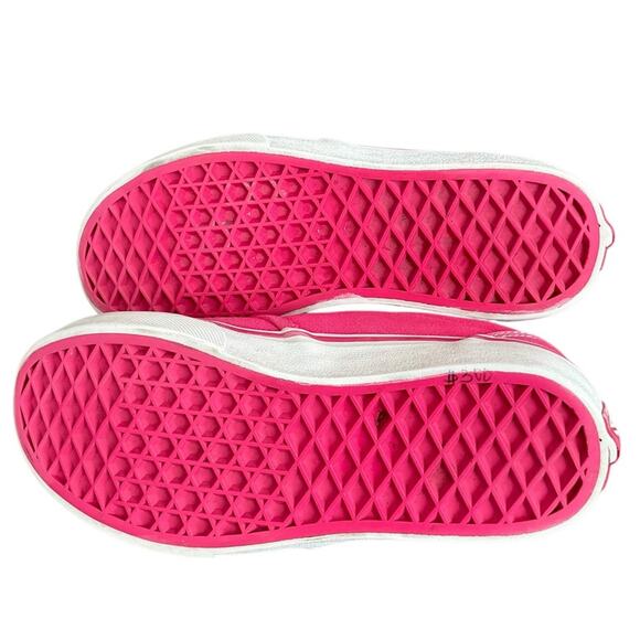 Vans Girls Canvas Shoes Vibrant Pink Sneakers Size 2 - Picture 9 of 9